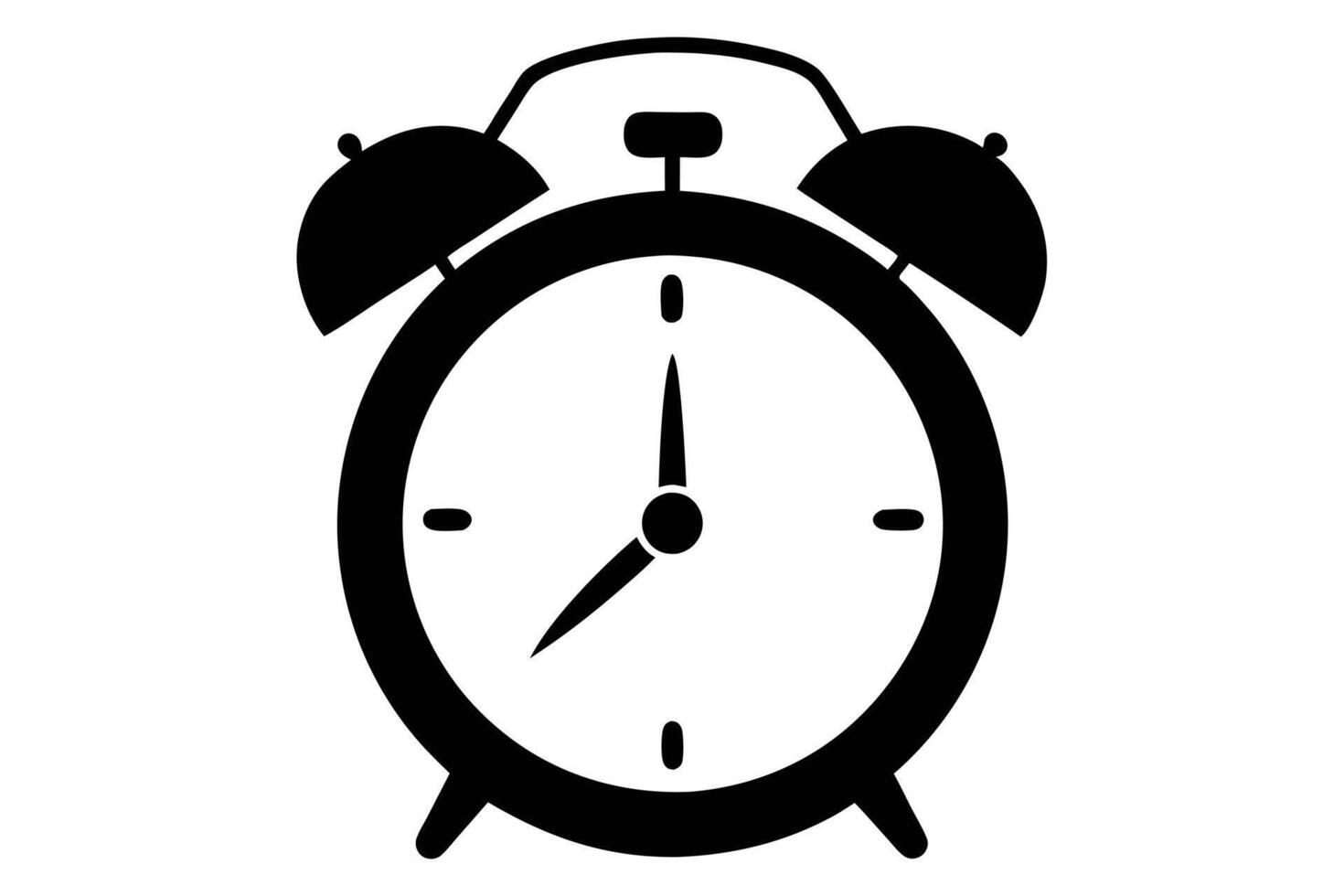 Alarm clock silhouette illustration vector