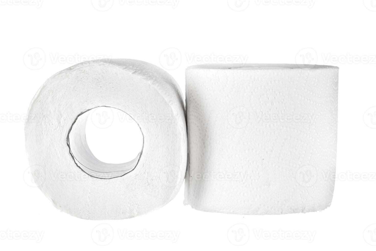 toilet paper isolated on white background photo