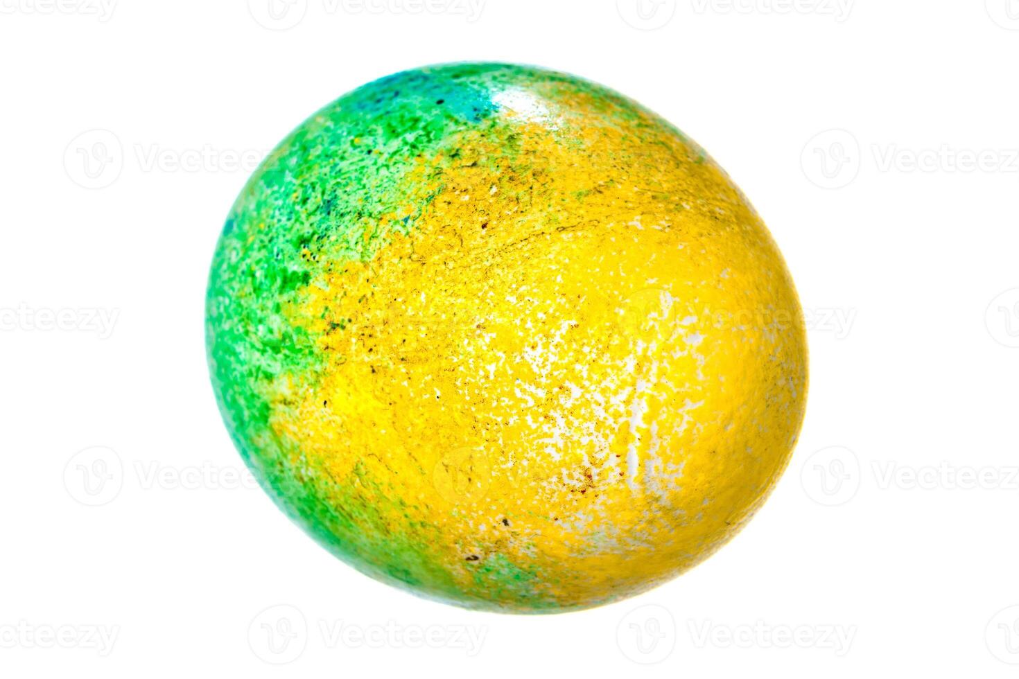 Colorful Easter Egg isolated on white photo