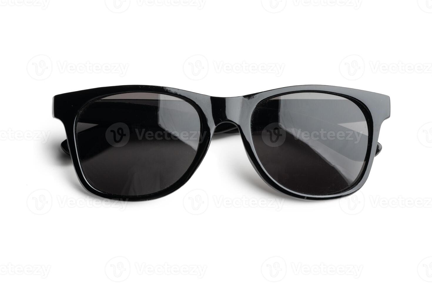 Unisex dark sunglasses isolated on white background photo