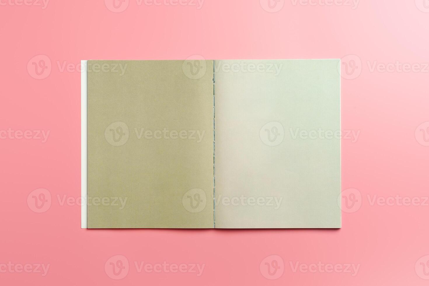 A Collection of Blank Papers Stacked on a Pink Surface for Creative Projects photo