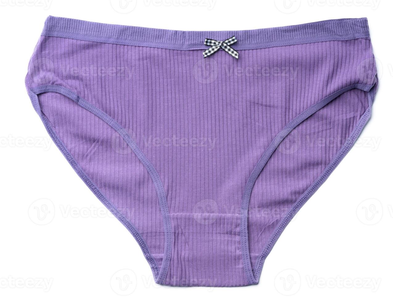 Classic women's cotton panties isolated on white background photo