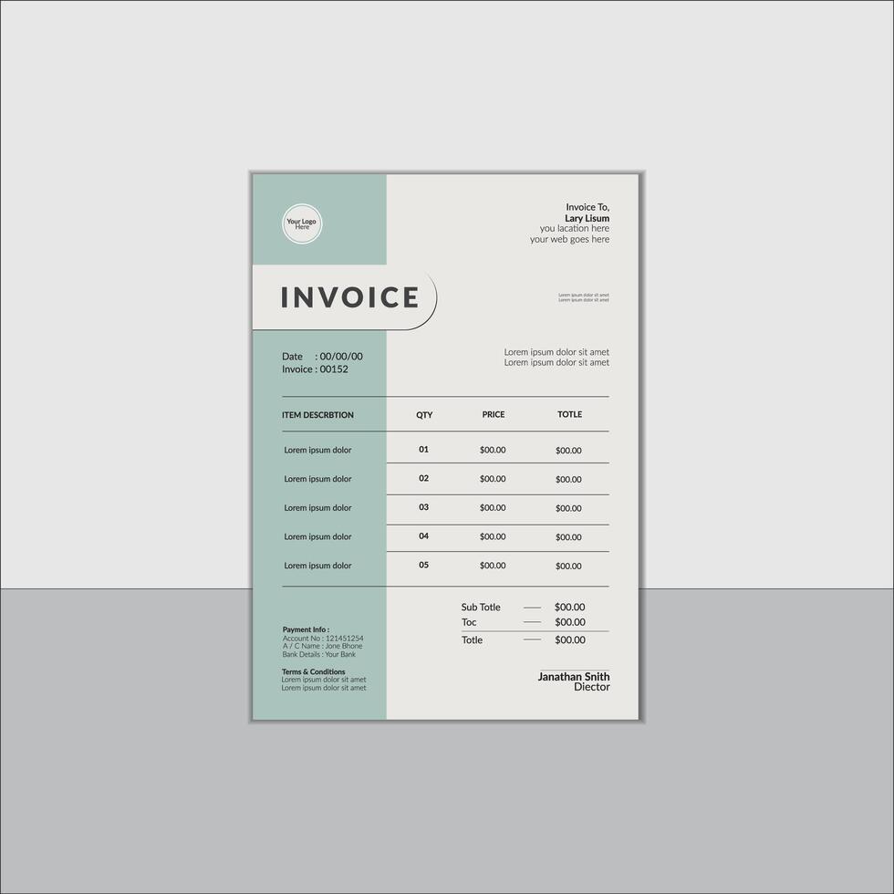Invoice for Payment Request vector