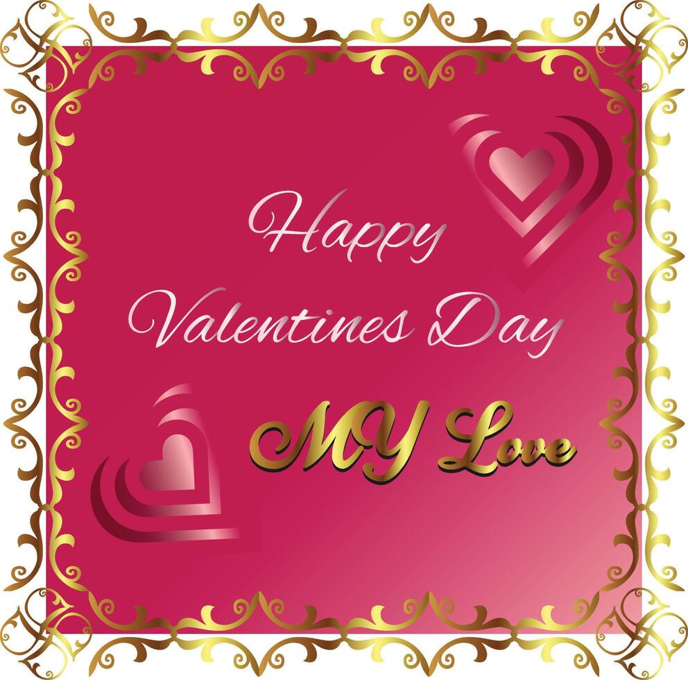 Happy valentine's day my love vector