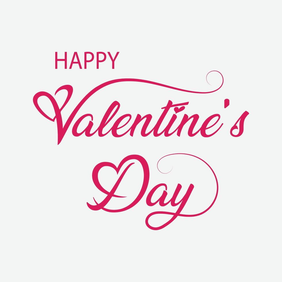 Happy valentine's day text on white background vector