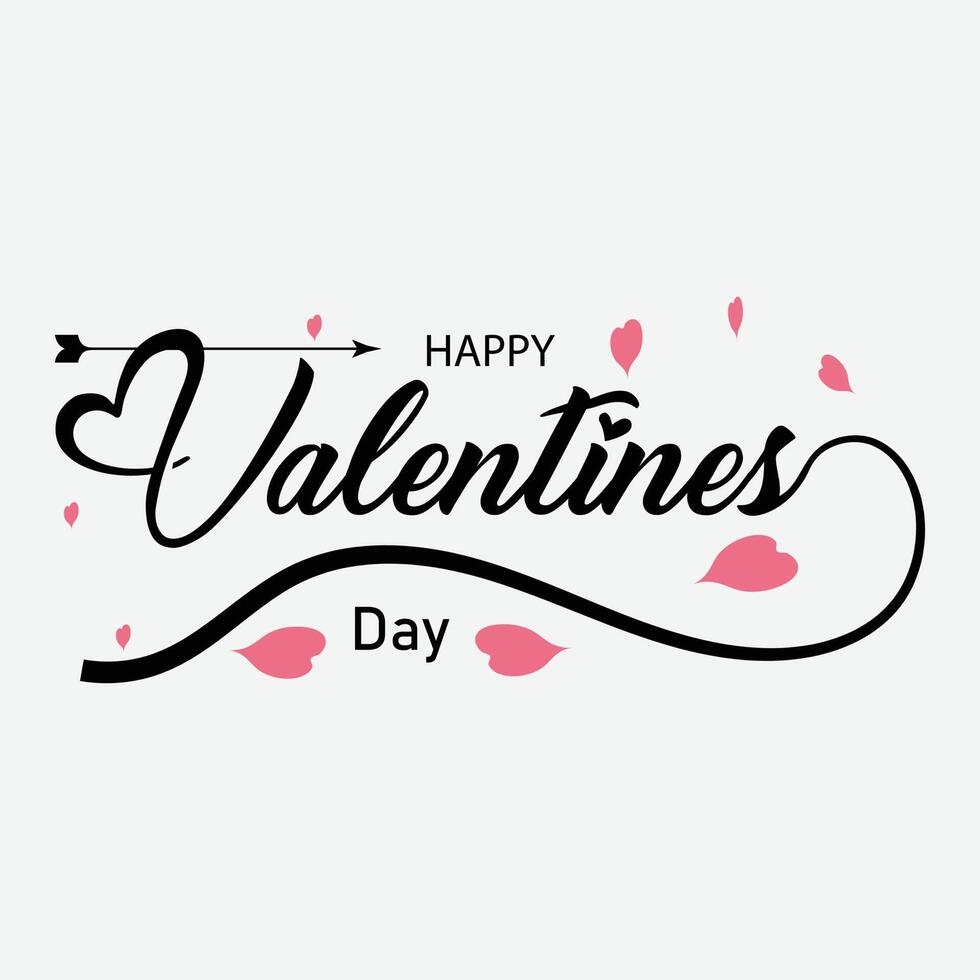 Valentine's day text, illustration, free vector