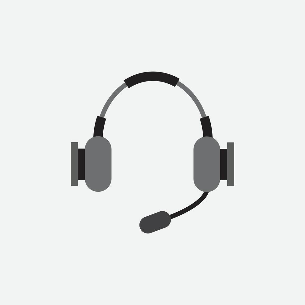 A headset icon on a white background vector