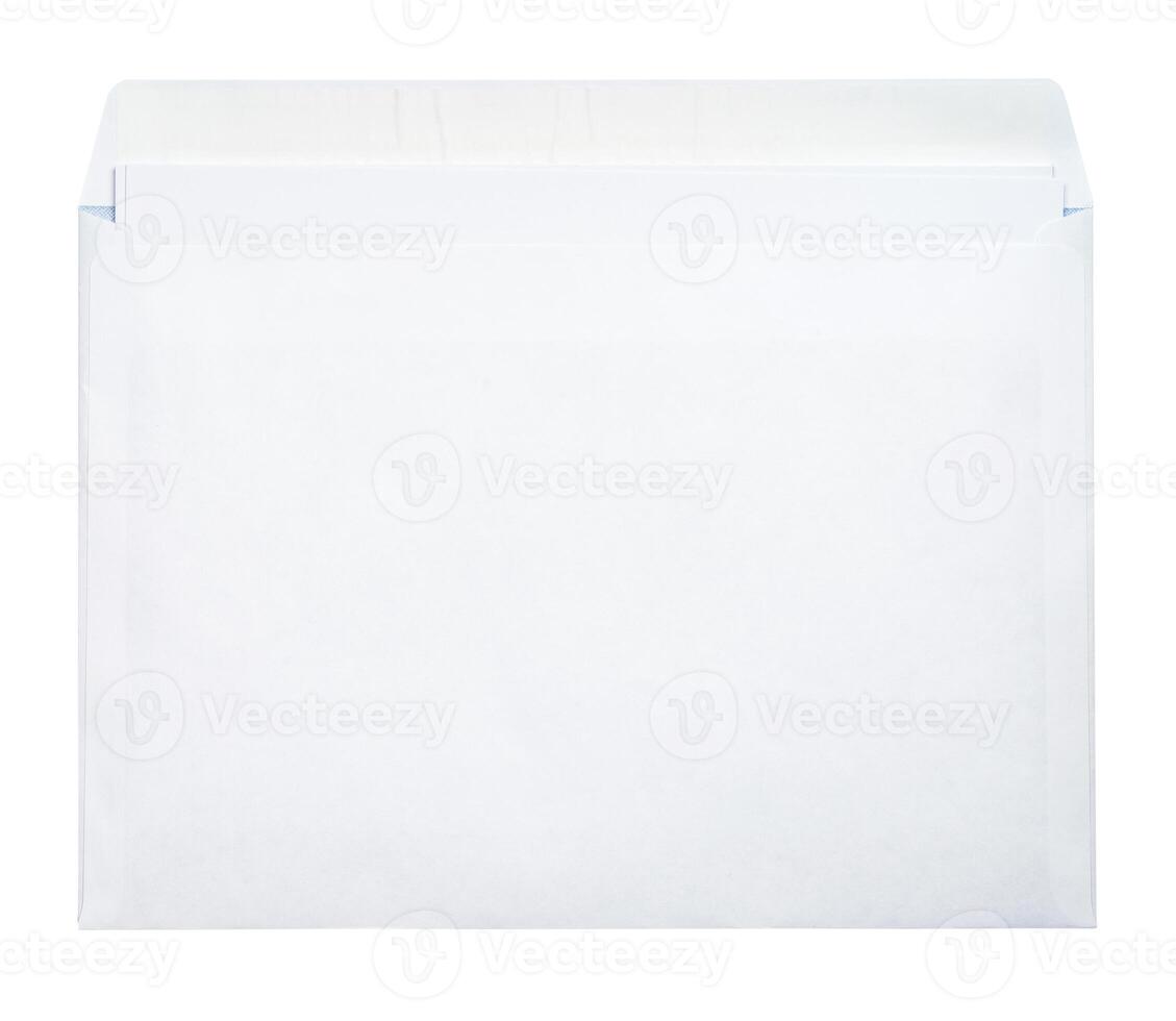 White envelope C4 isolated background. top view photo