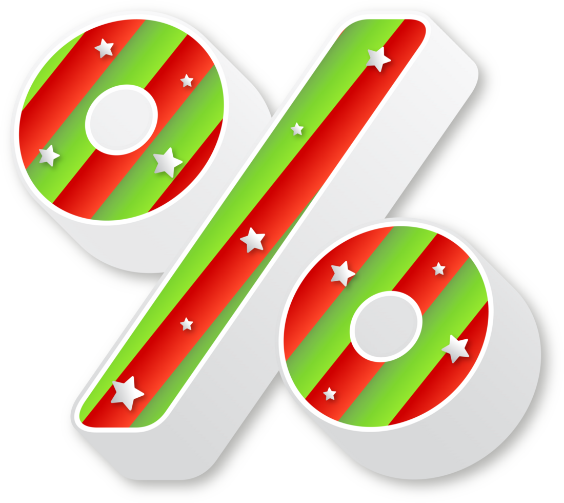 Percent, Christmas Alphabet, Christmas Stripes Letters png
