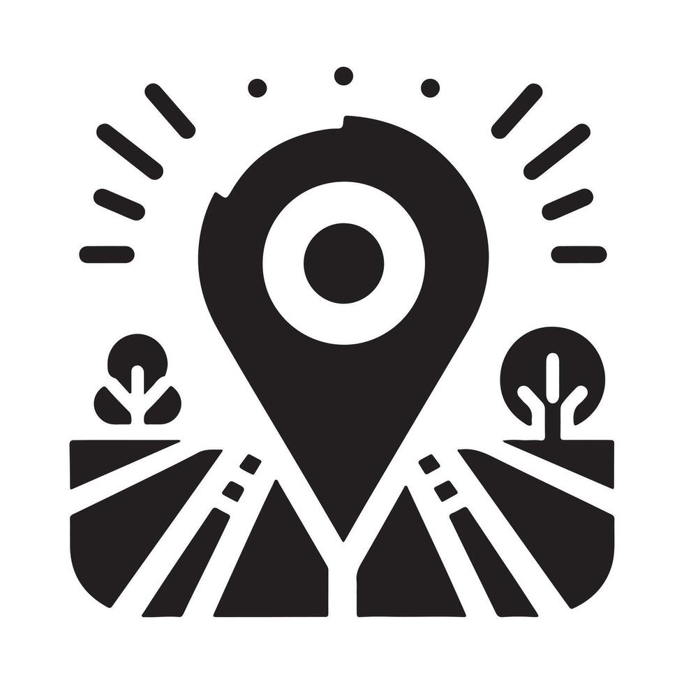 Prinlocation icon set with white backgroundt vector