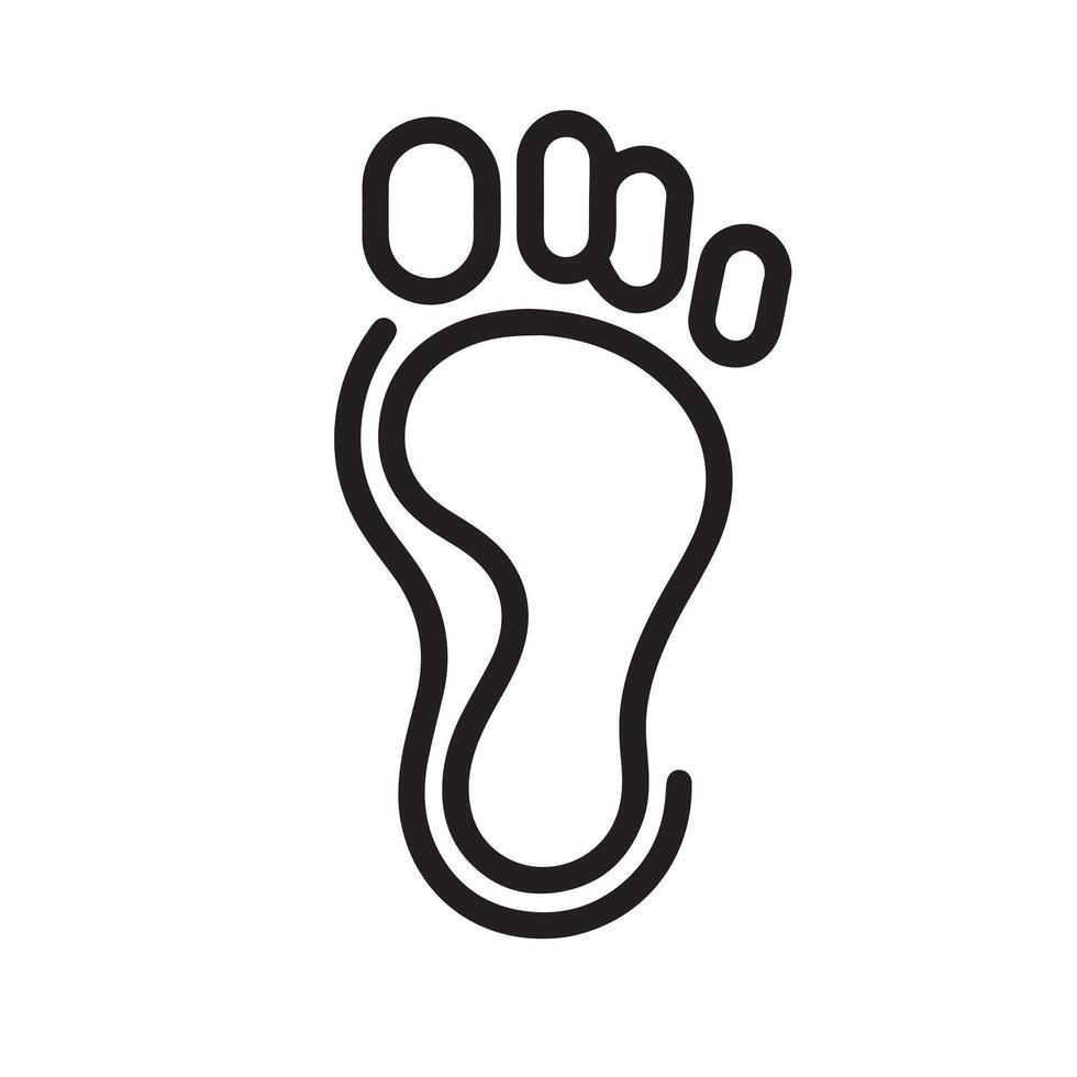Footprint outline icon image with white background vector
