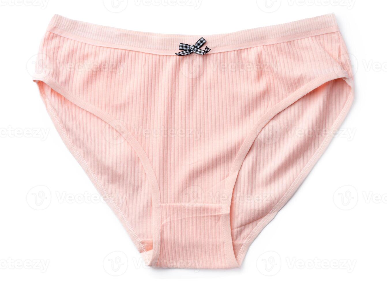Classic women's cotton panties isolated on white background photo