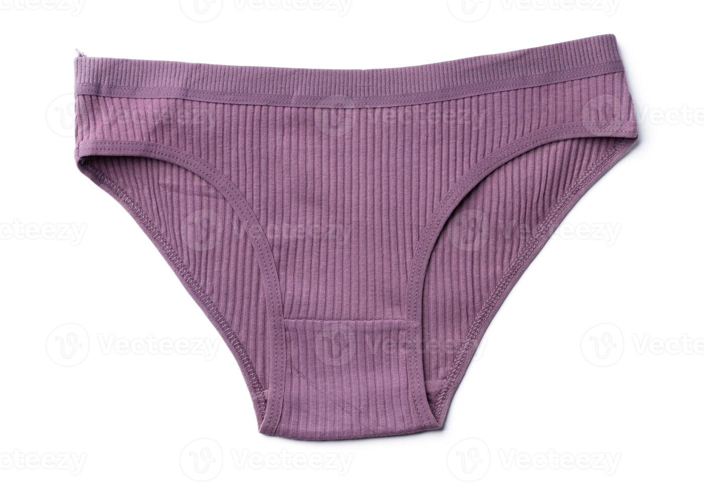 Classic women's cotton panties isolated on white background photo