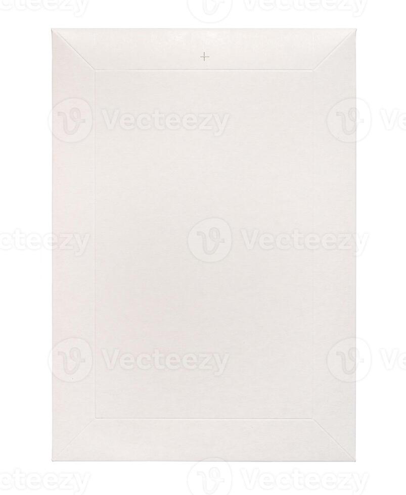 White envelope C4 isolated background. top view photo