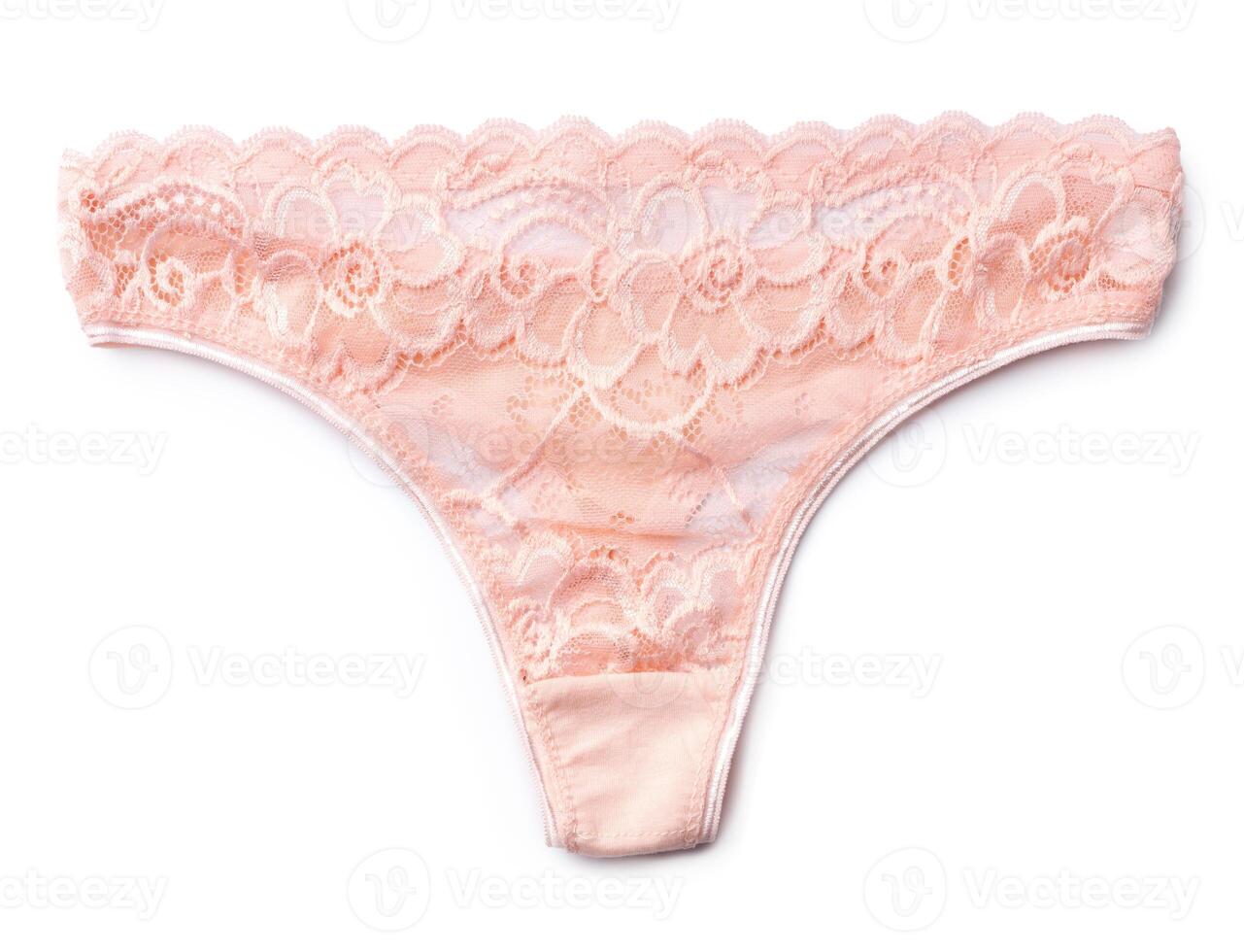 Women's string lace panties on a white background photo