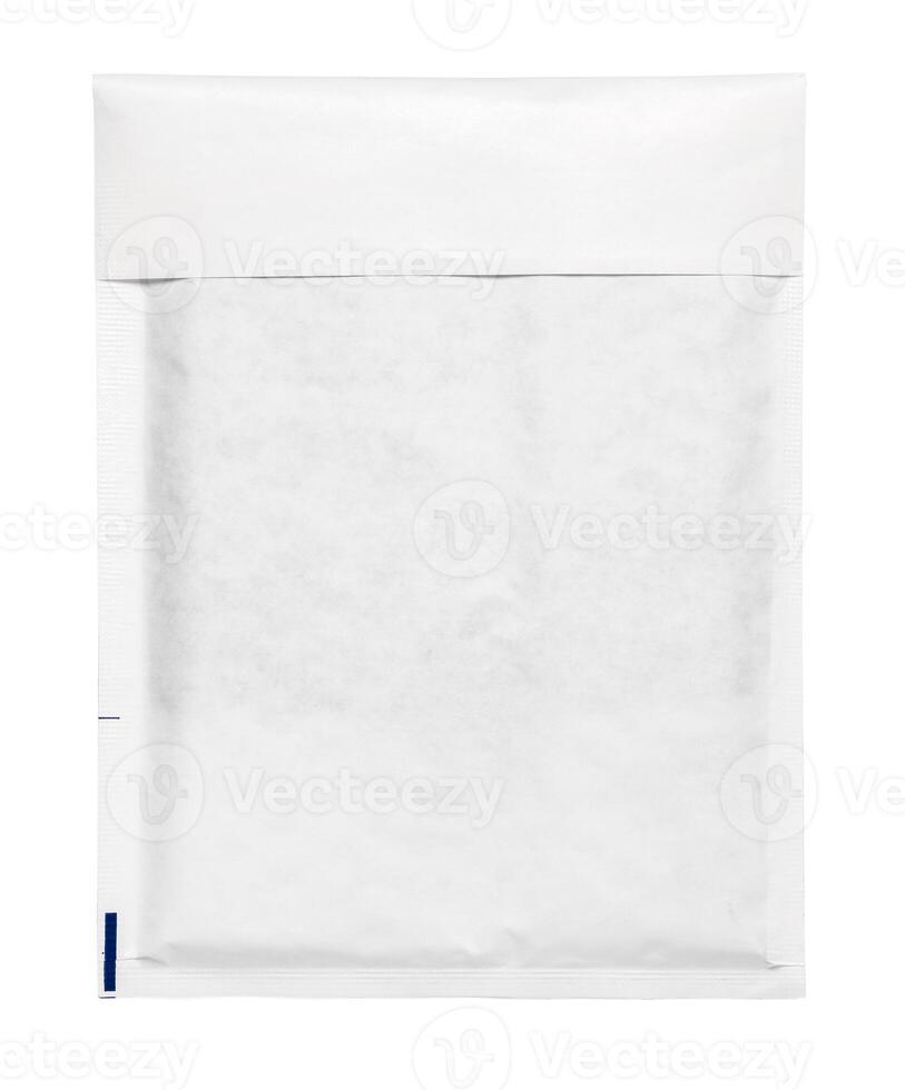 White envelope C4 isolated background. top view photo
