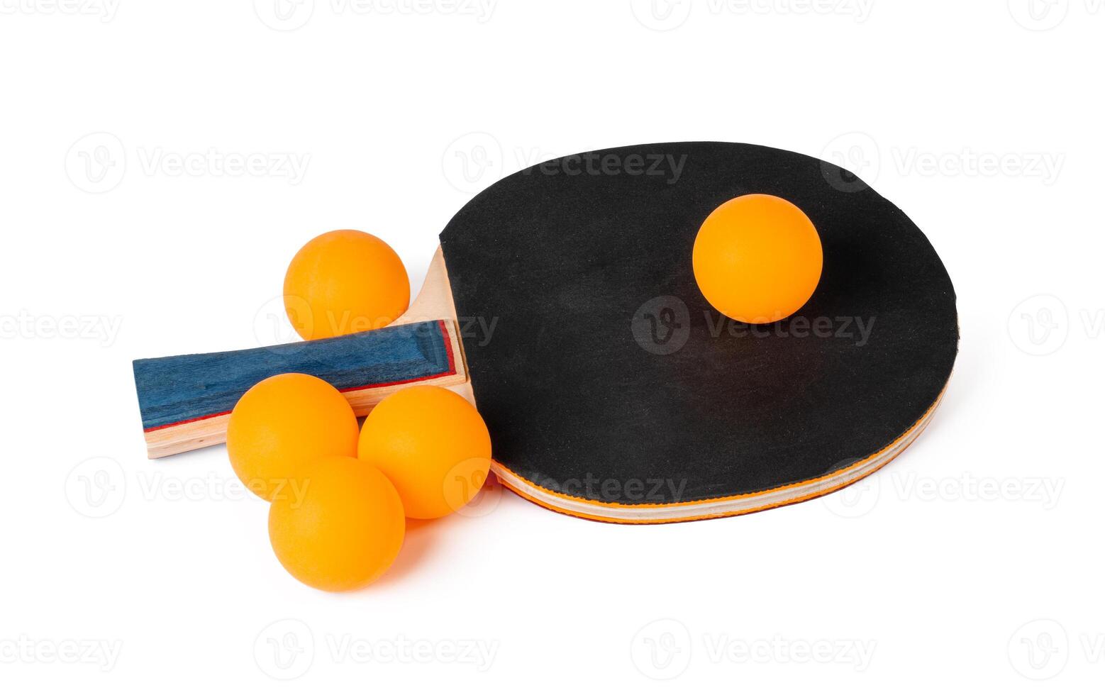 Table tennis racket isolated on white background photo