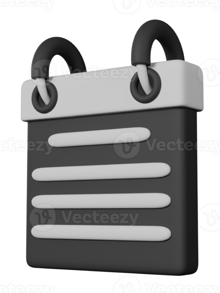 note 3D render icon png