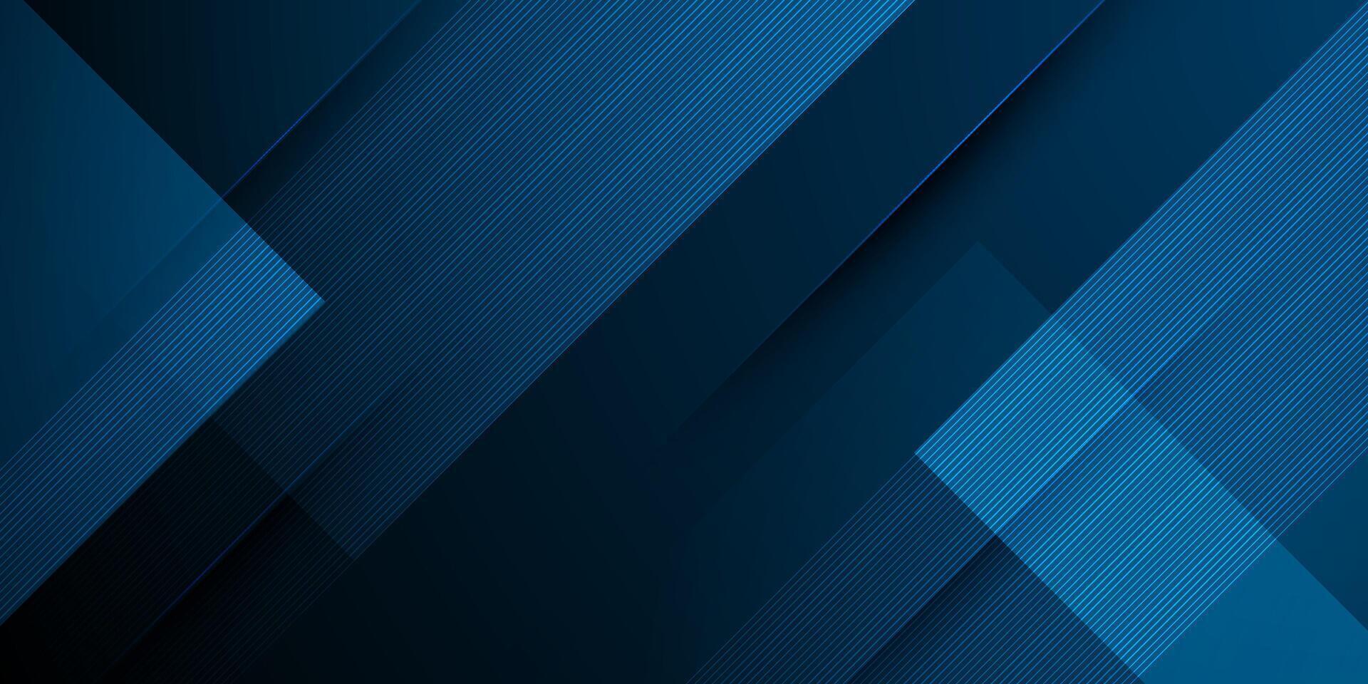 Abstract dark blue overlap shadow and lights background. Papercut template with straight line and shadow. Dark blue background with trendy pattern design. vector