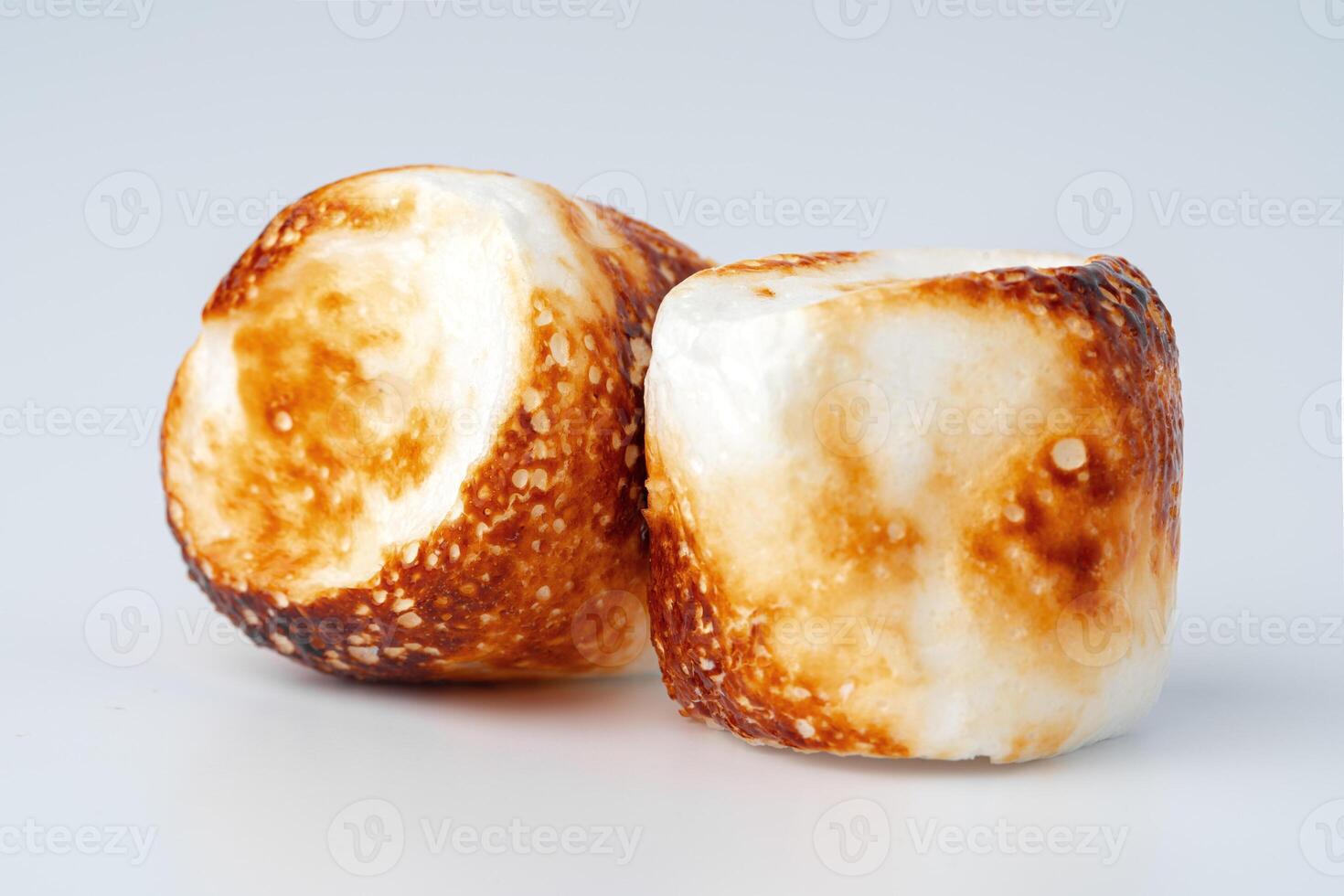 Roasted Marshmallow isolated on a white background photo