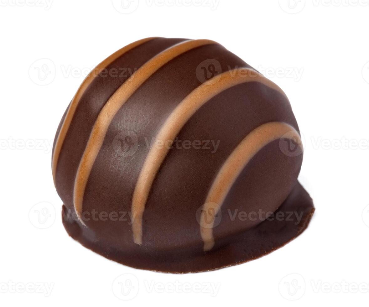 chocolate candie isolated on white photo