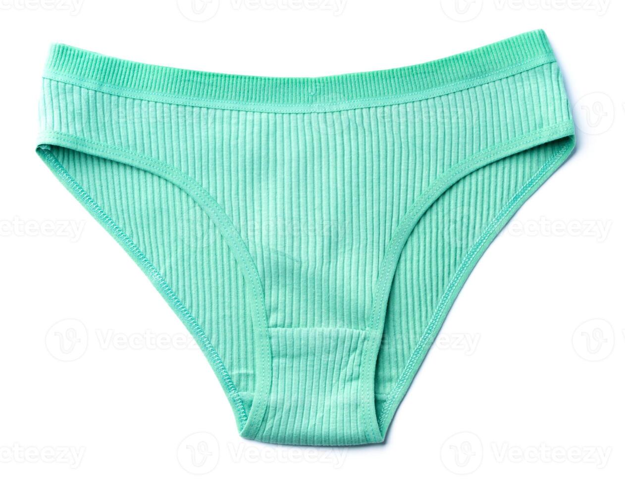 Classic women's cotton panties isolated on white background photo