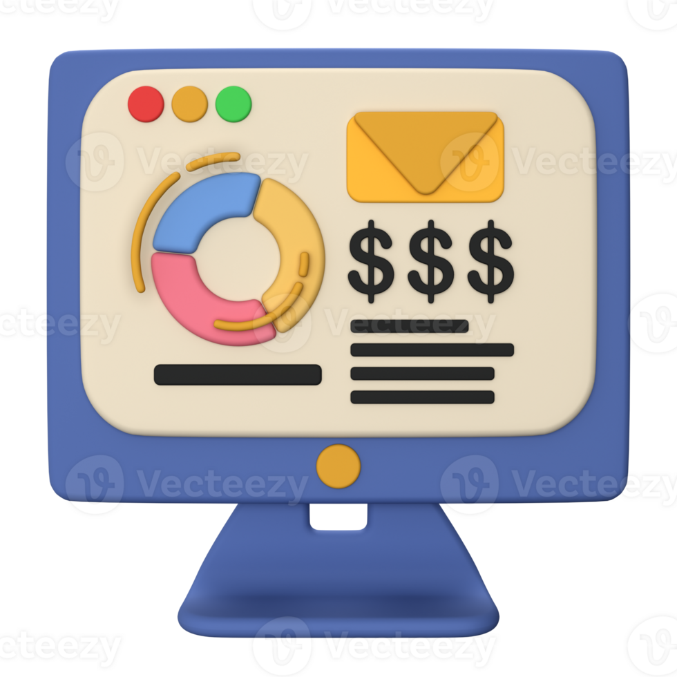 3D Icon Send Email Object png