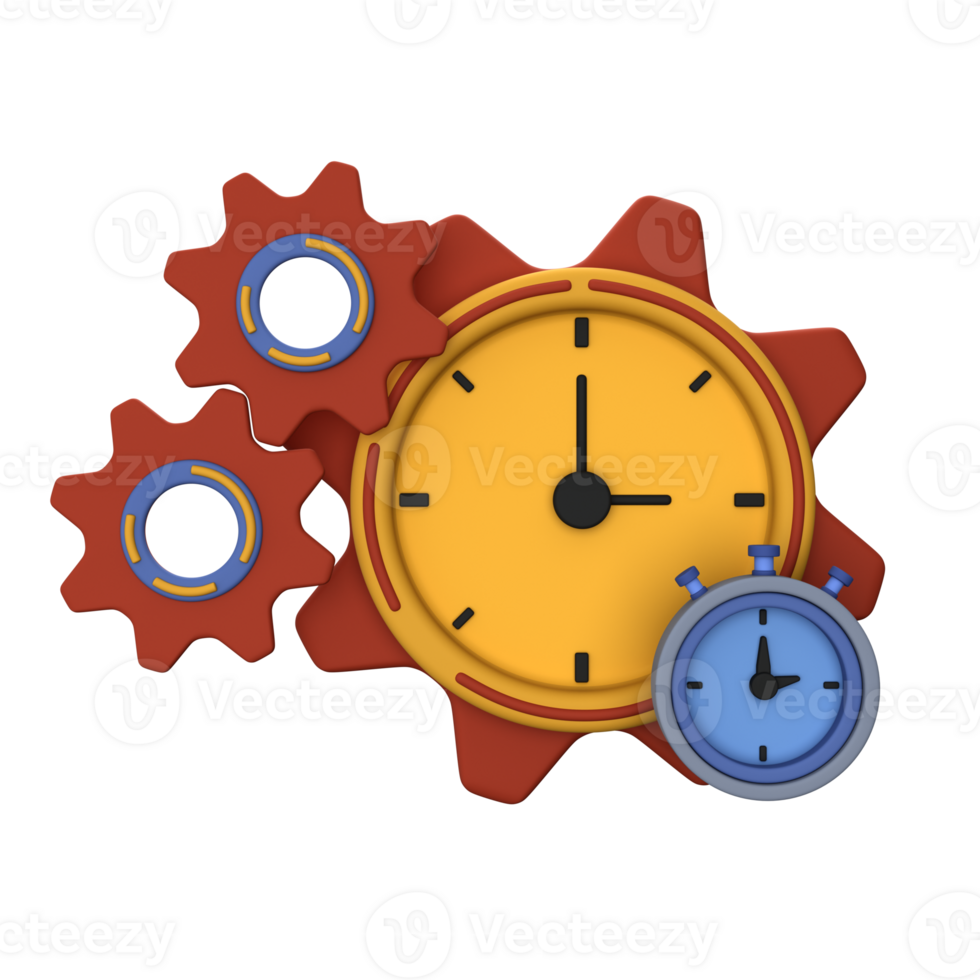 3D Icon Time Management Object png