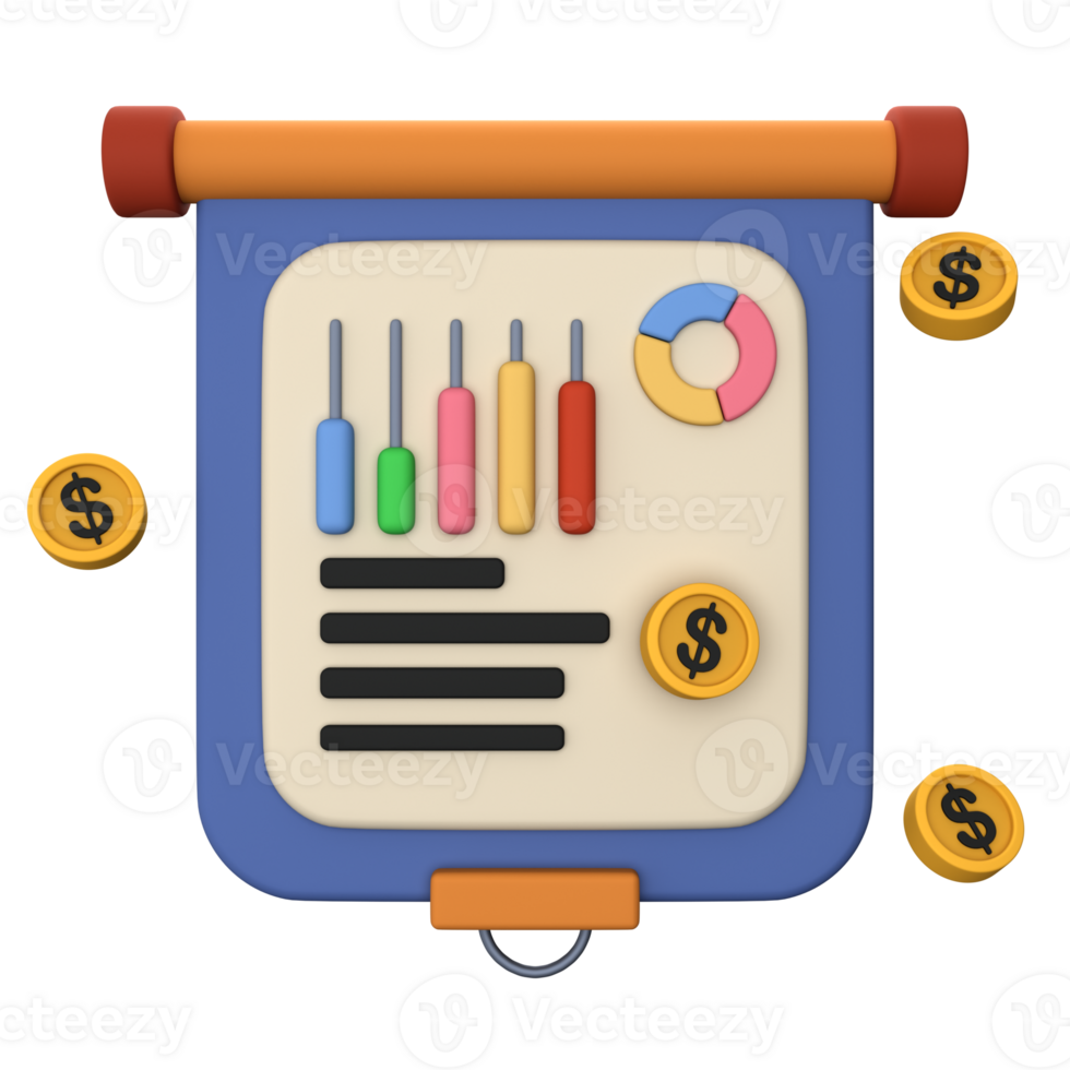 3D Icon Business Presentation Object png