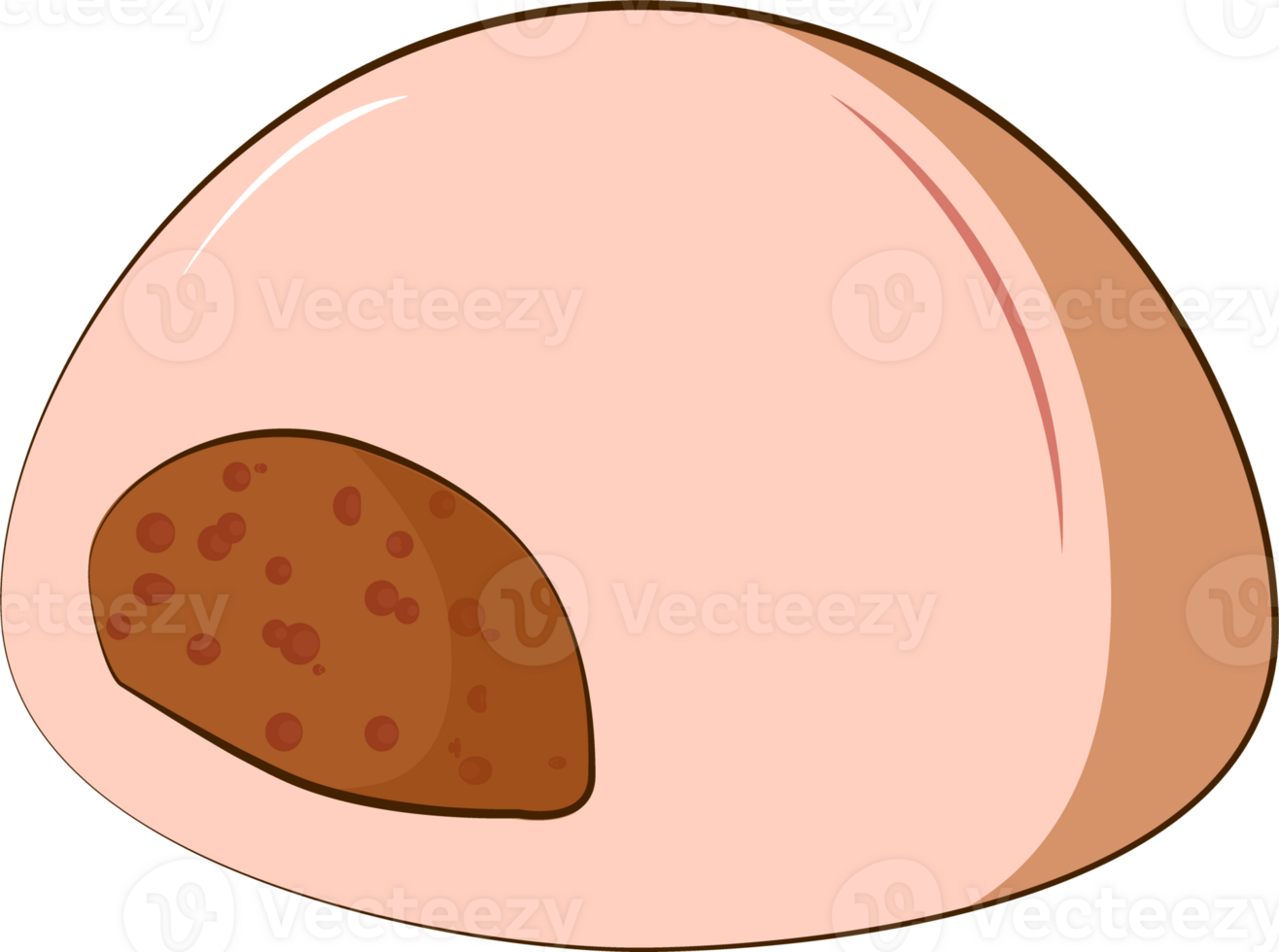 Nuts mochi illustration png