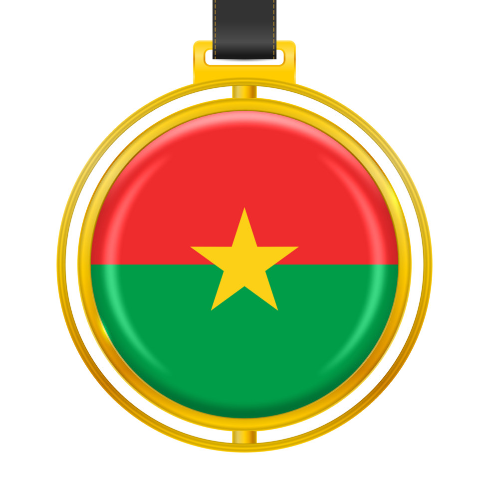 Badge with the colors of the Burkina Faso flag png