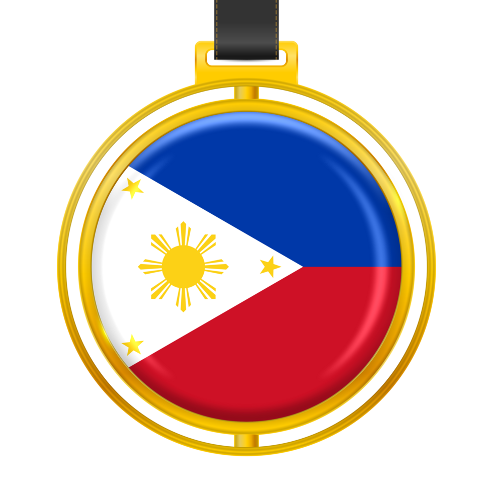 Badge with the colors of the Philippines flag png