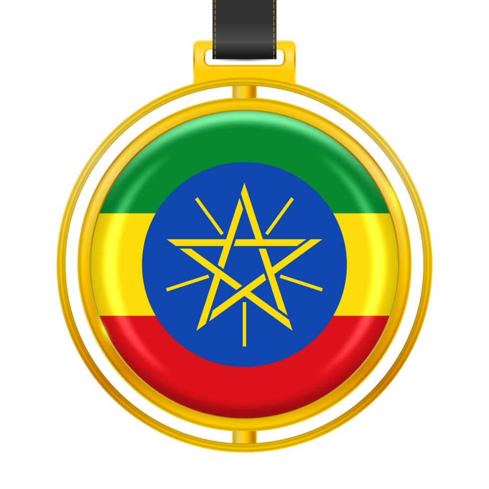 Badge with the colors of the Ethiopia flag png