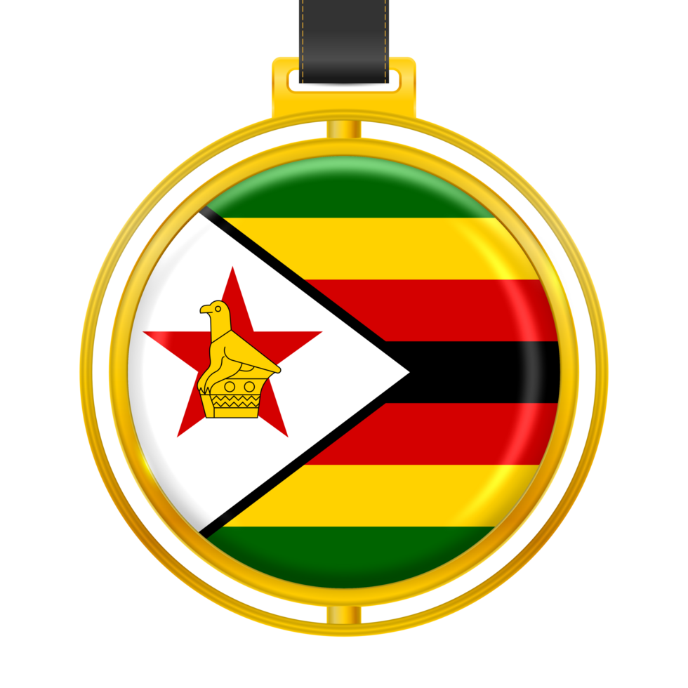 Badge with the colors of the Zimbabwe flag png
