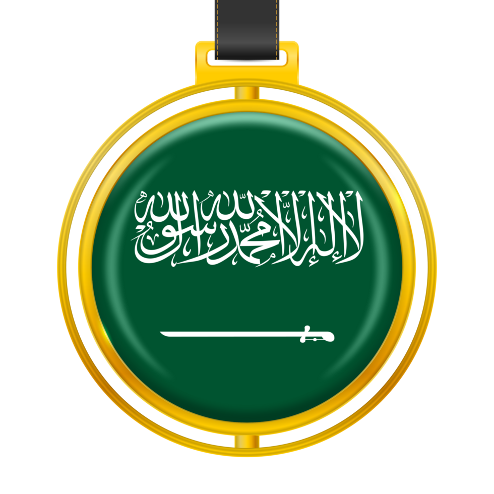 Badge with the colors of the Saudi Arabia flag png