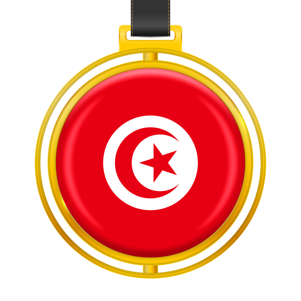 Badge with the colors of the Tunisia flag png