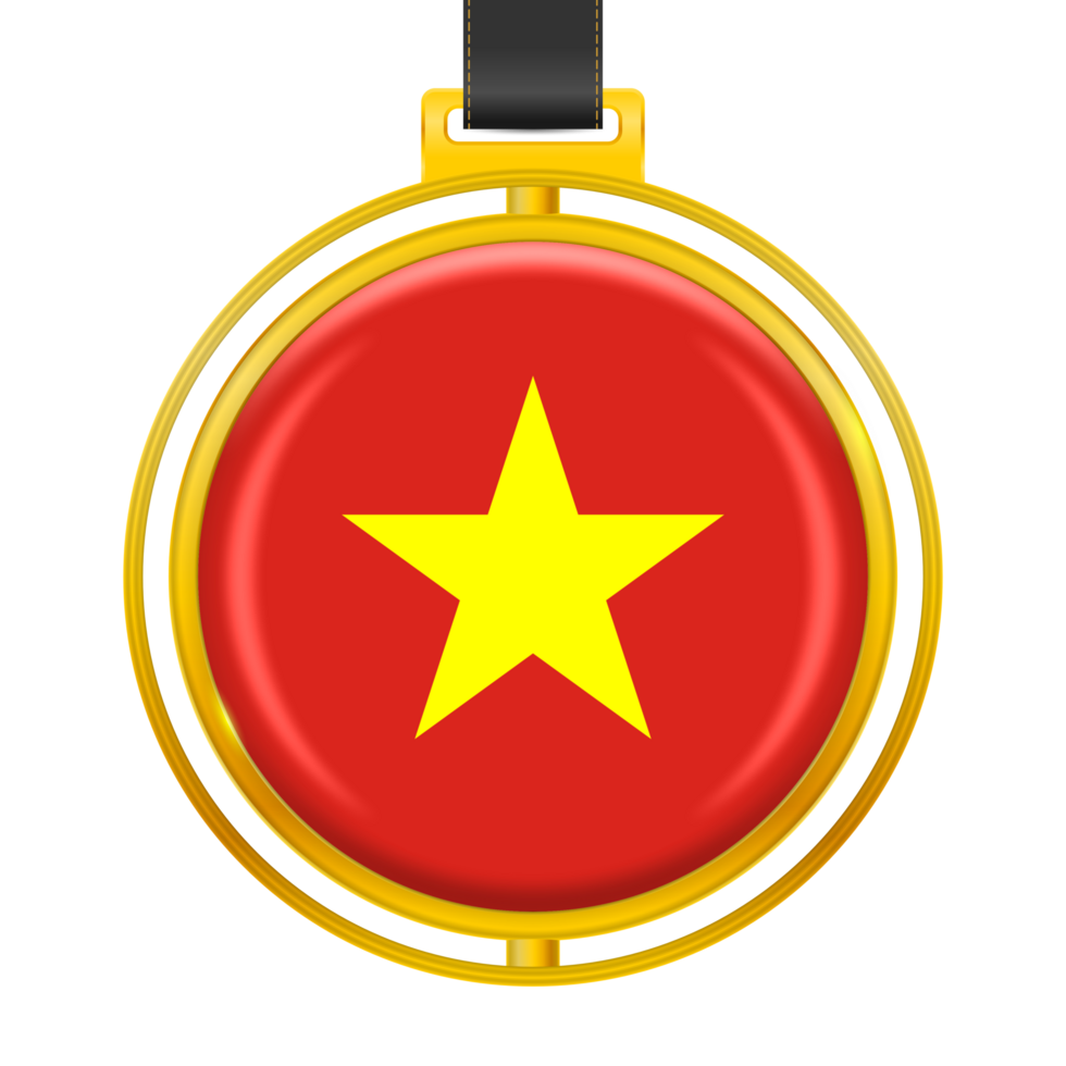 Badge with the colors of the Vietnam flag png