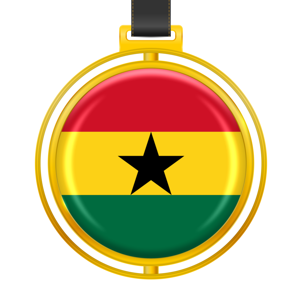 Badge with the colors of the Ghana flag png
