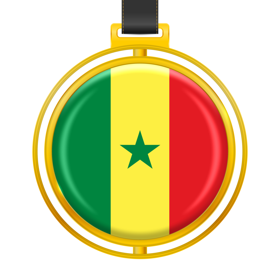 Badge with the colors of the Senegal flag png