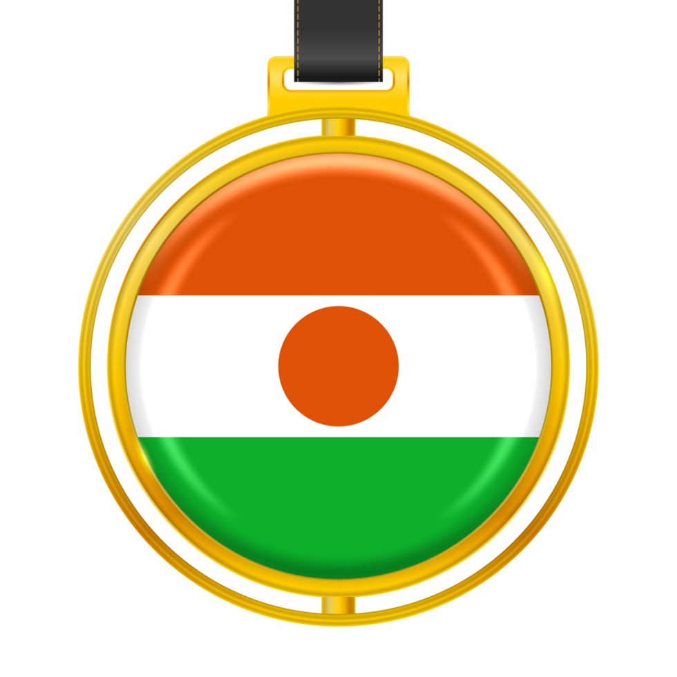 Badge with the colors of the Niger flag png