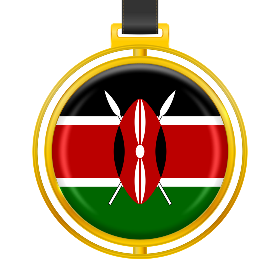 Badge with the colors of the Kenya flag png