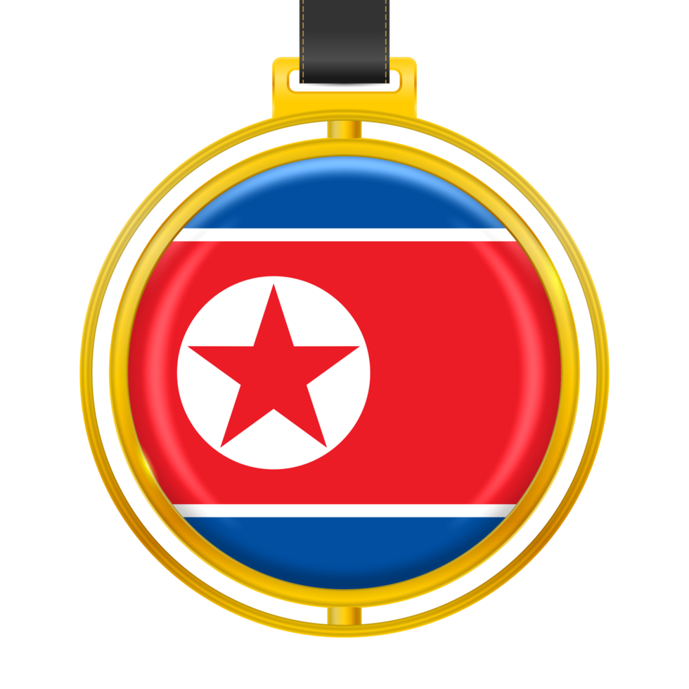 Badge with the colors of the North Korea flag png