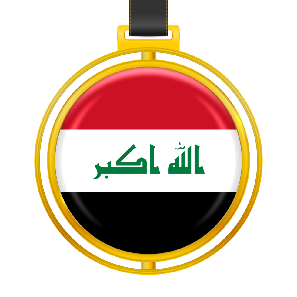 Badge with the colors of the Iraq flag png