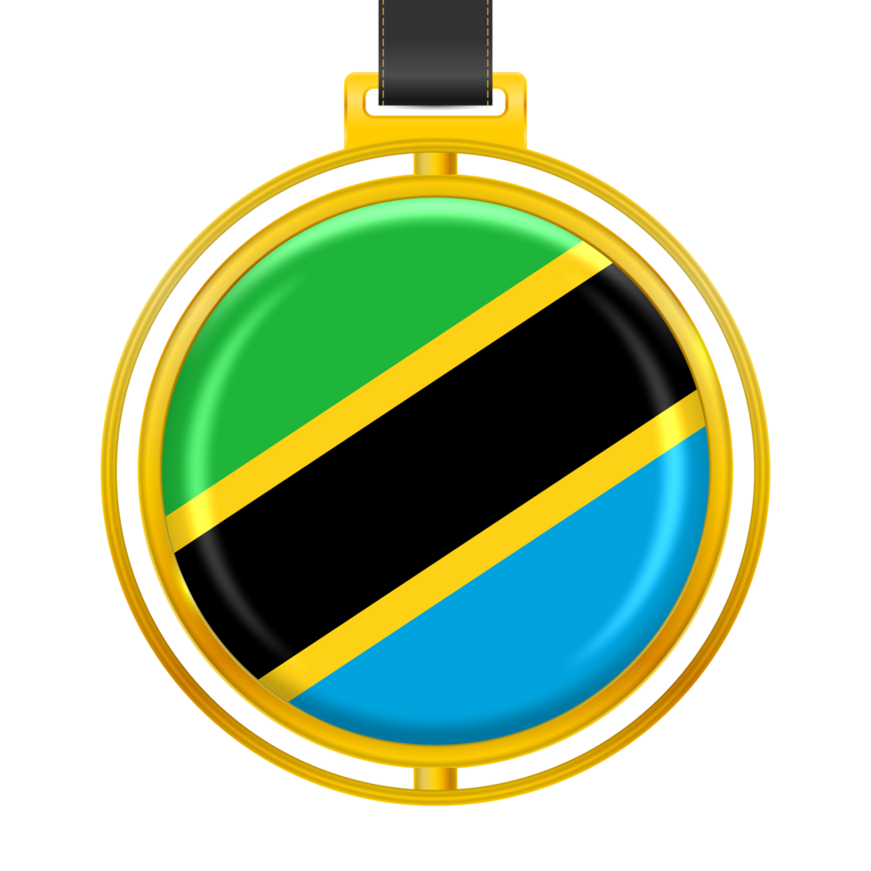 Badge with the colors of the Tanzania flag png