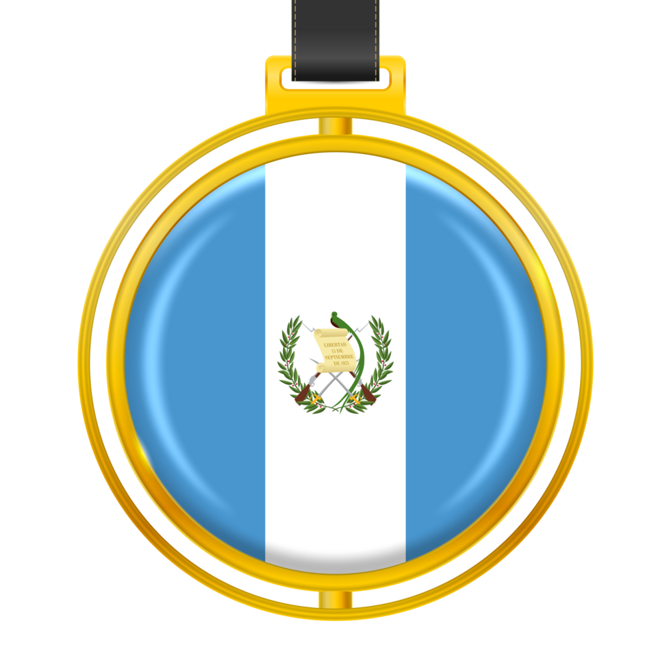 Badge with the colors of the Guatemala flag png