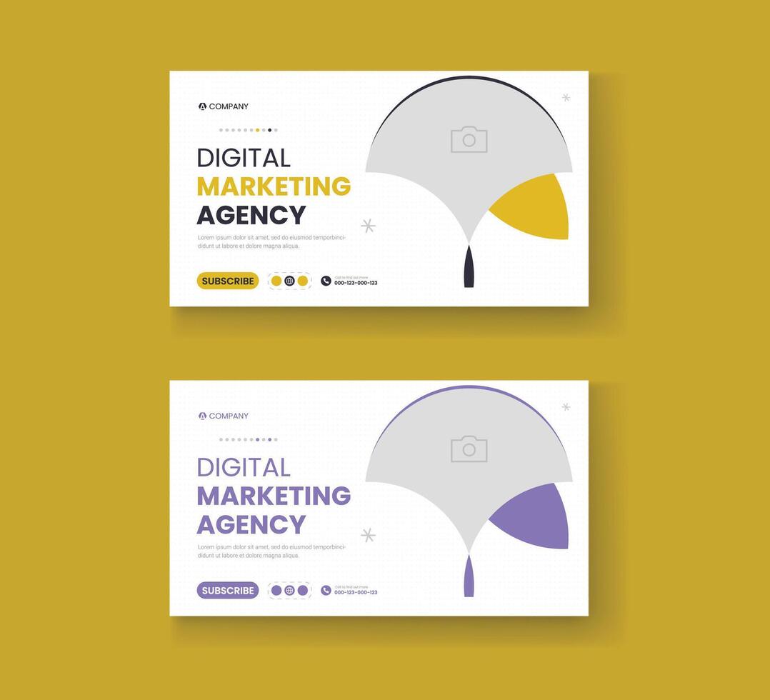 Digital marketing agency landing page template vector