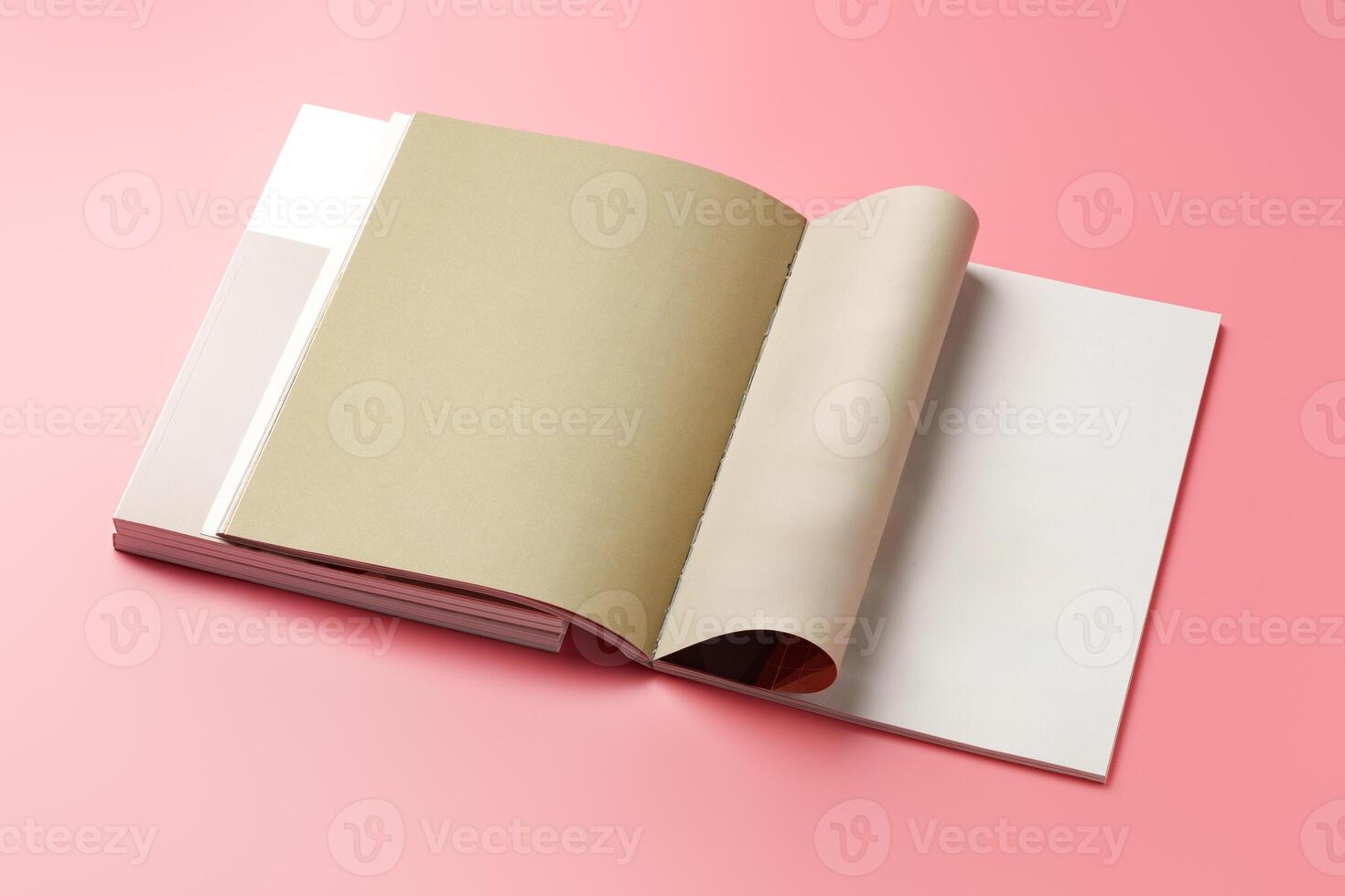 A Collection of Blank Papers Stacked on a Pink Surface for Creative Projects photo