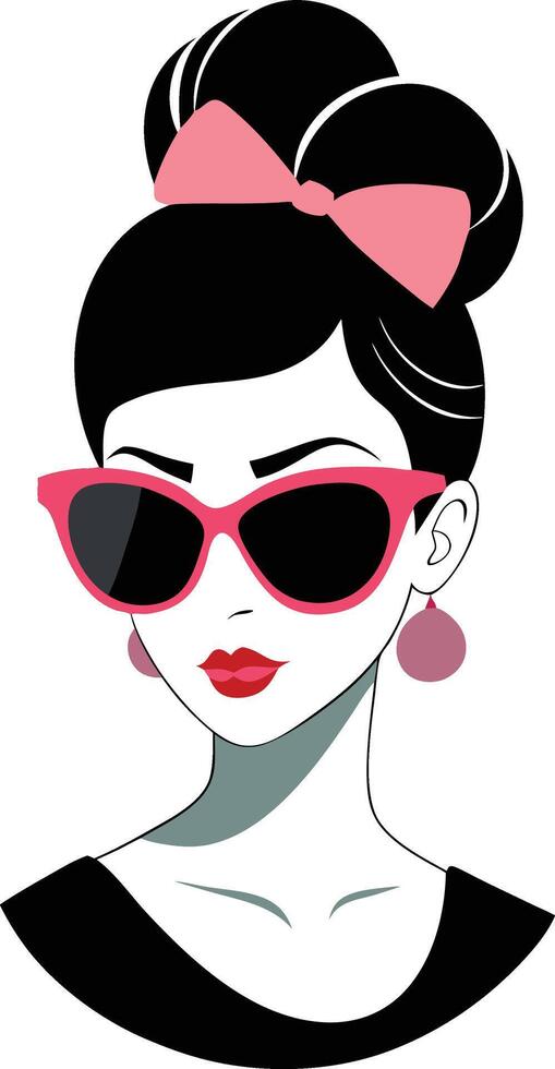 a modern woman looking on camera vector