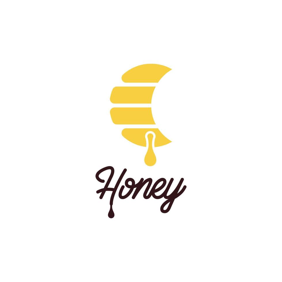 Honey bee logo with creative element design concept idea vector