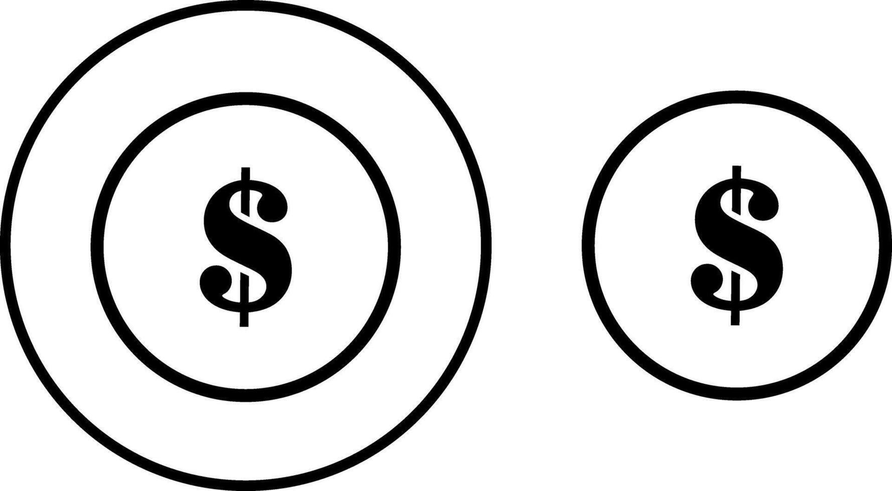 The dollar coin icon.The icon of the money coin. dollar coin icon, isolated on a transparent background. vector